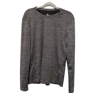 Road runner long sleeve gray athletic t-shirt size medium